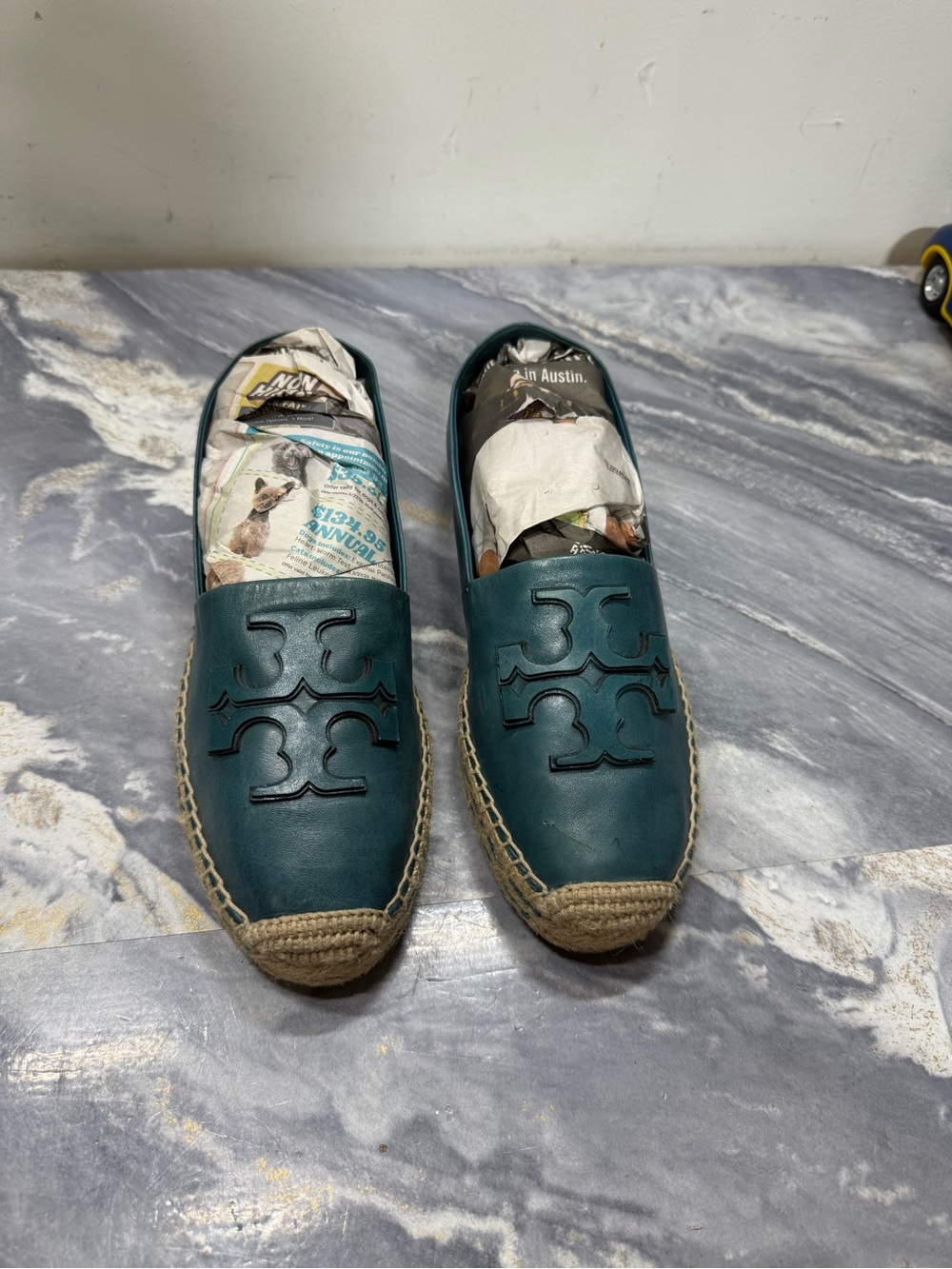 Tory Burch Leather Logo Flats Women's Slip-On Size 8,5 - Picture 9 of 16